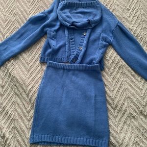 Fashion nova blue 3 piece sweater set